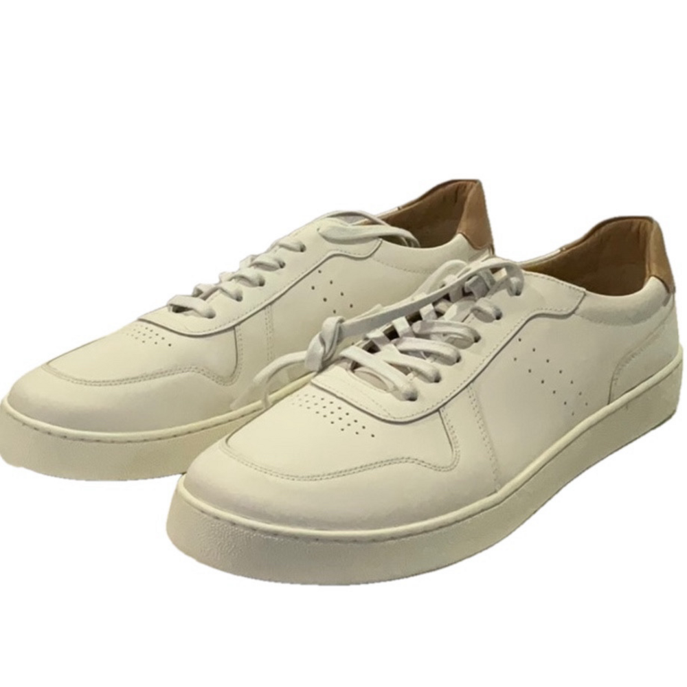 New Nisolo Men's White Leather Sneakers Men’s Size 10.5